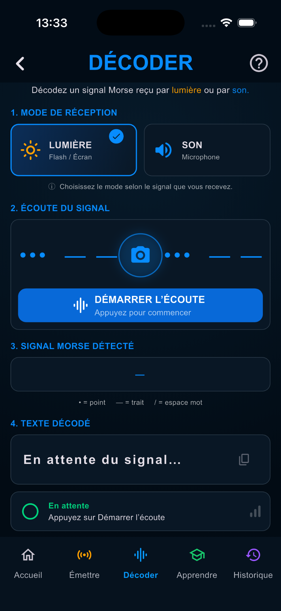 Écran Décoder de FOSIHOS